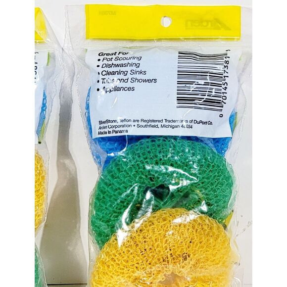 New - Kitchen Dish Pot Pan Plastic Mesh Scouring Washing Cleaning Scrubber - Picture 9 of 9